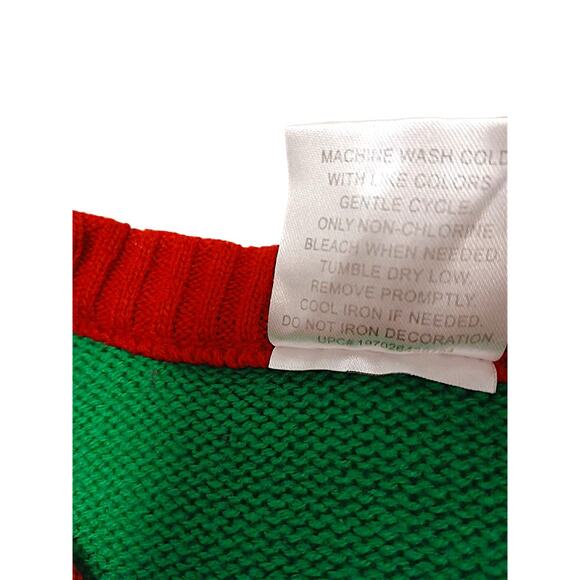 Dr. Seuss The Grinch Ugly Christmas Sweater Men's Size L 42-44 Green Long Sleeve - Picture 10 of 11